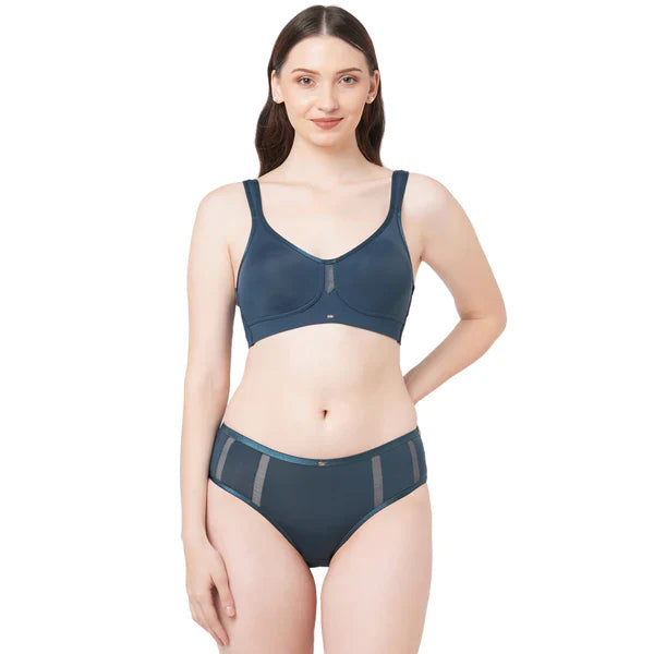FULL COVERAGE MINIMISER BRA WITH HIGH WAIST BRIEF ( PACK OF 3 )