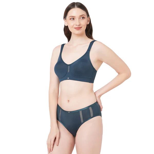 FULL COVERAGE MINIMISER BRA WITH HIGH WAIST BRIEF ( PACK OF 3 )