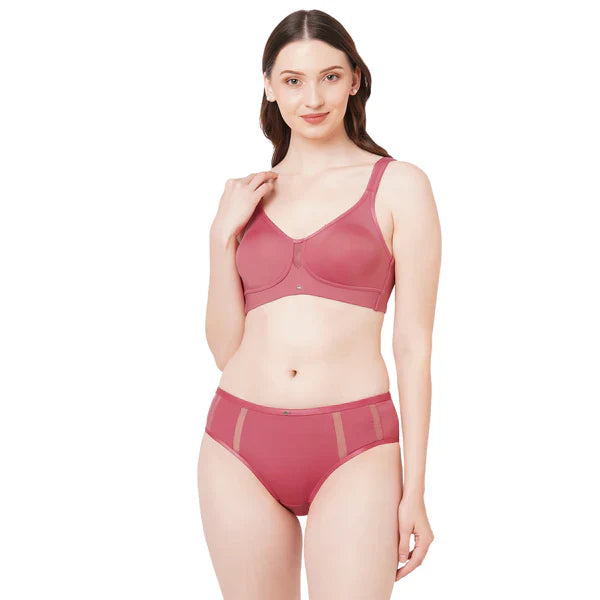 FULL COVERAGE MINIMISER BRA WITH HIGH WAIST BRIEF ( PACK OF 3 )