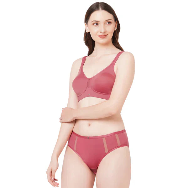 FULL COVERAGE MINIMISER BRA WITH HIGH WAIST BRIEF ( PACK OF 3 )