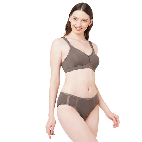 FULL COVERAGE MINIMISER BRA WITH HIGH WAIST BRIEF ( PACK OF 3 )