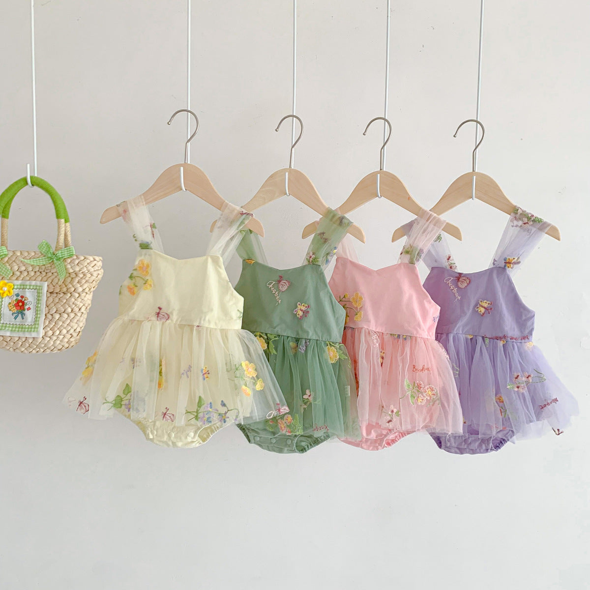 Baby Girls Gauze Princess Dress Lovely Girl's Skirt ( Pack of 4 )