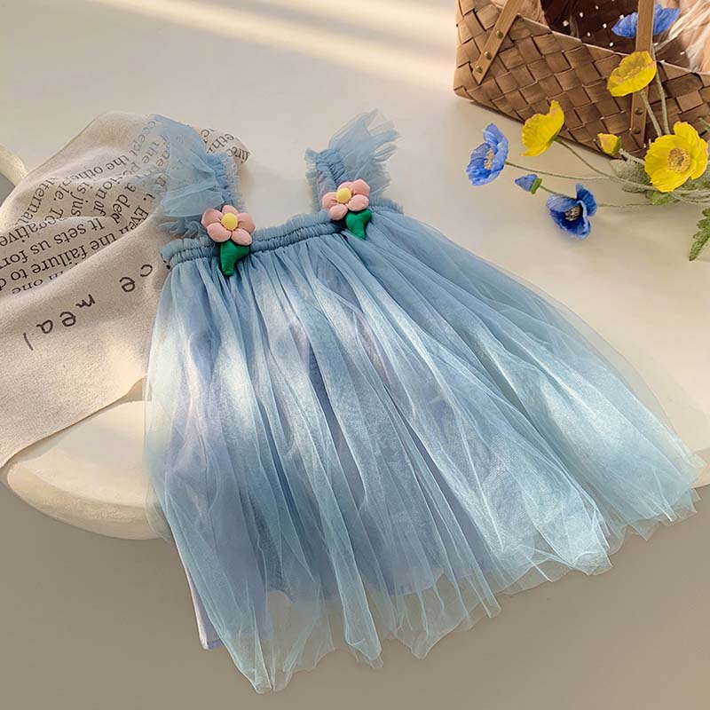 Korean Baby Girl Dress Princess Flower Sleeve ( Pack of 5 )