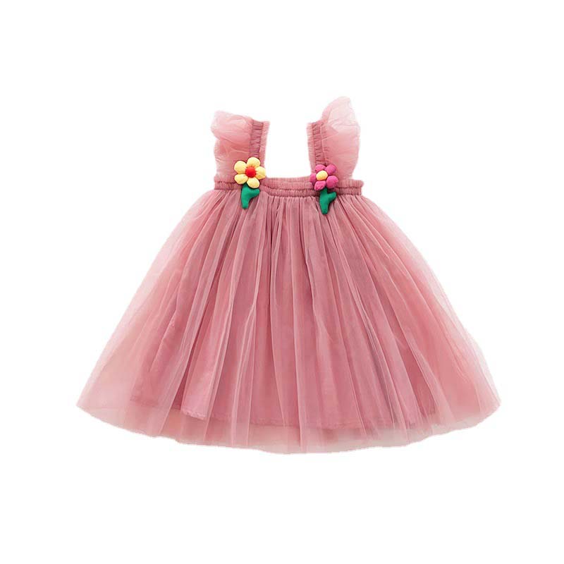 Korean Baby Girl Dress Princess Flower Sleeve ( Pack of 5 )