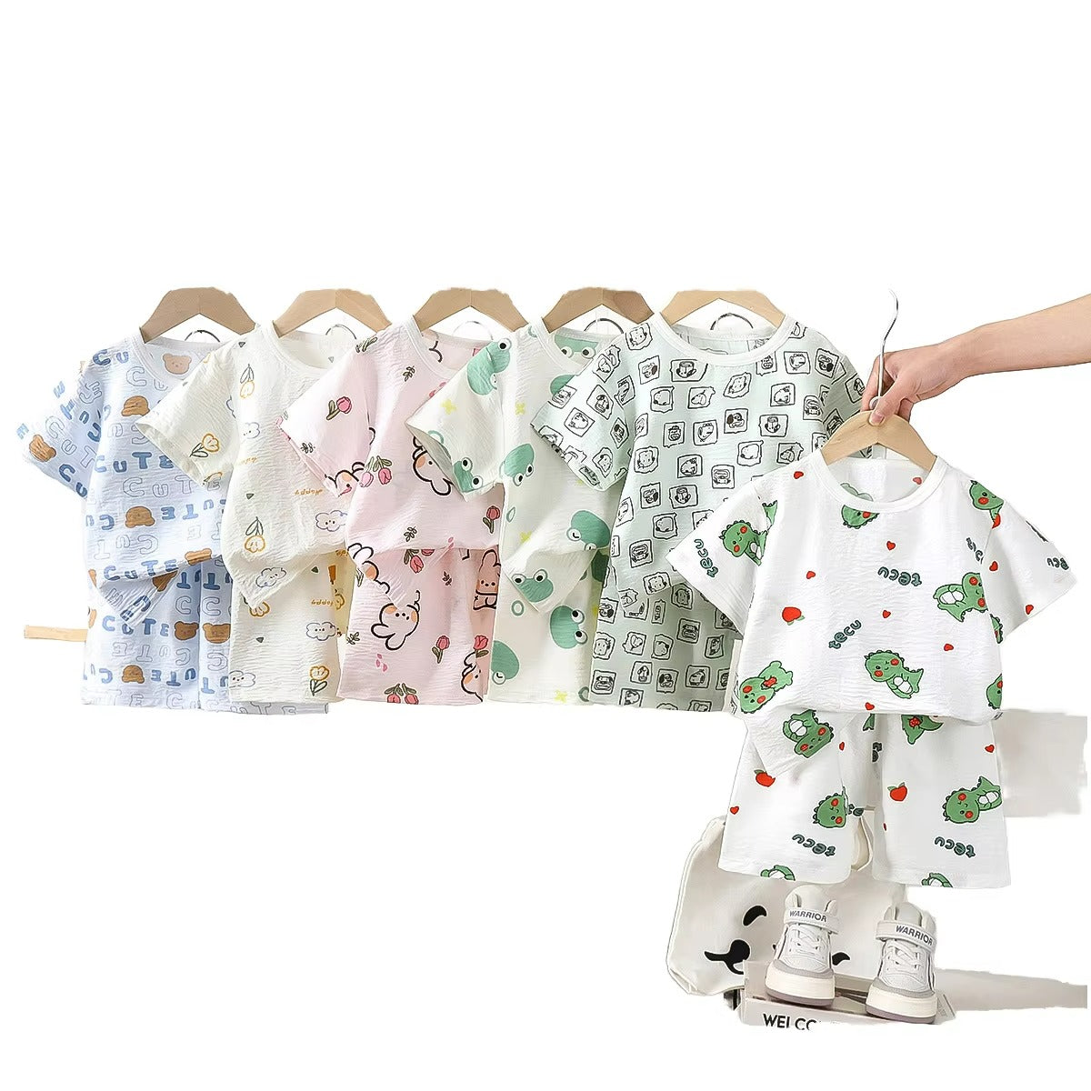 New Summer Short Sleeve Sets for Boys & Girls ( Set of 6 )