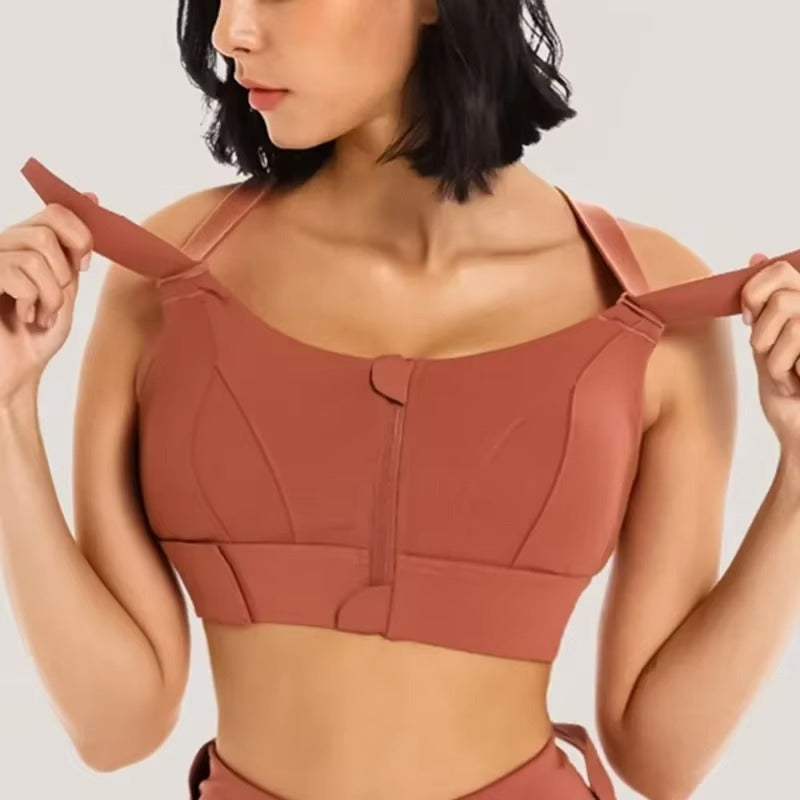 Front Zipper Women Sports Bra High Impact Underwear ( Pack of 6 )