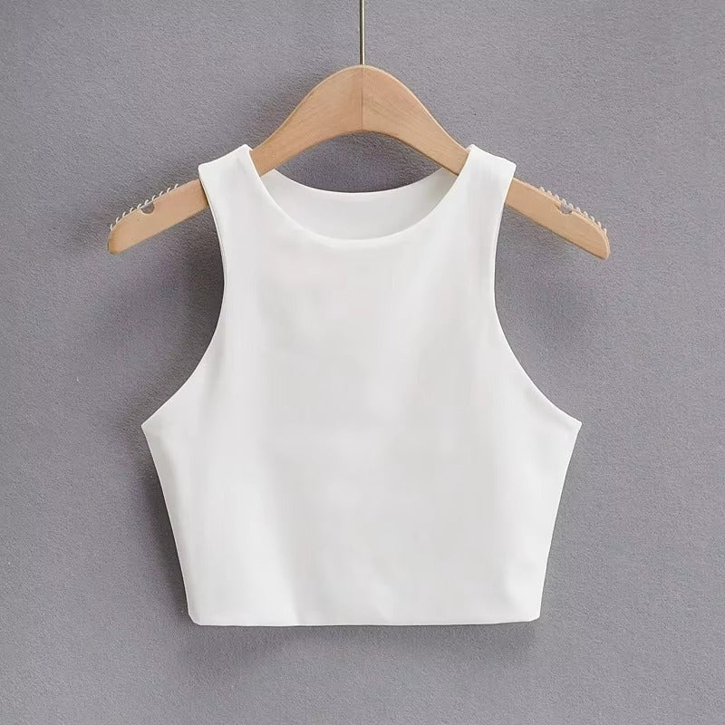 Summer Fashion Women Sexy Slim Tops O-neck Tank Tops 6 Colors ( Pack of 6 )