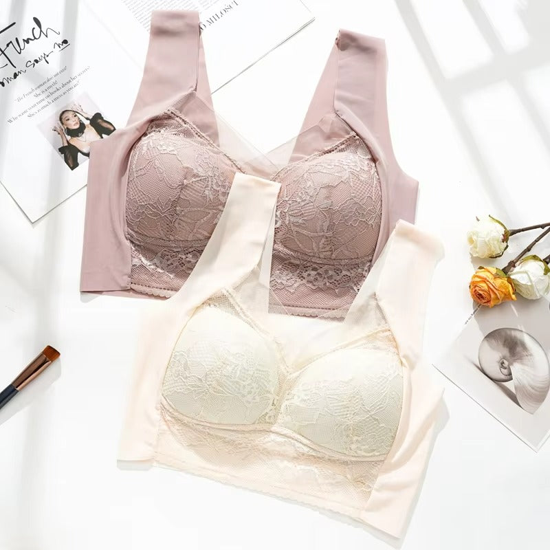 Women Deep-V Lace Bras Side Support Sexy Bra ( Pack of 6 )