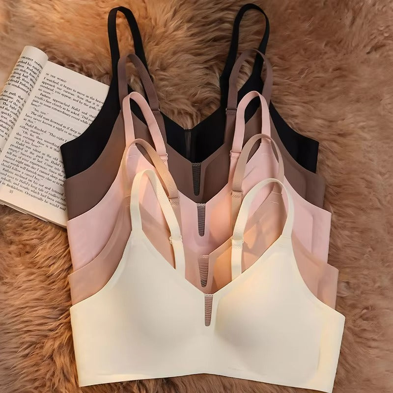 Soft Support Seamless Thin Deep v-neck No Wire Bra ( Pack of 6 )