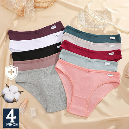 10PCS/Set Women's  Cotton Breathable Skin-Friendly Panties
