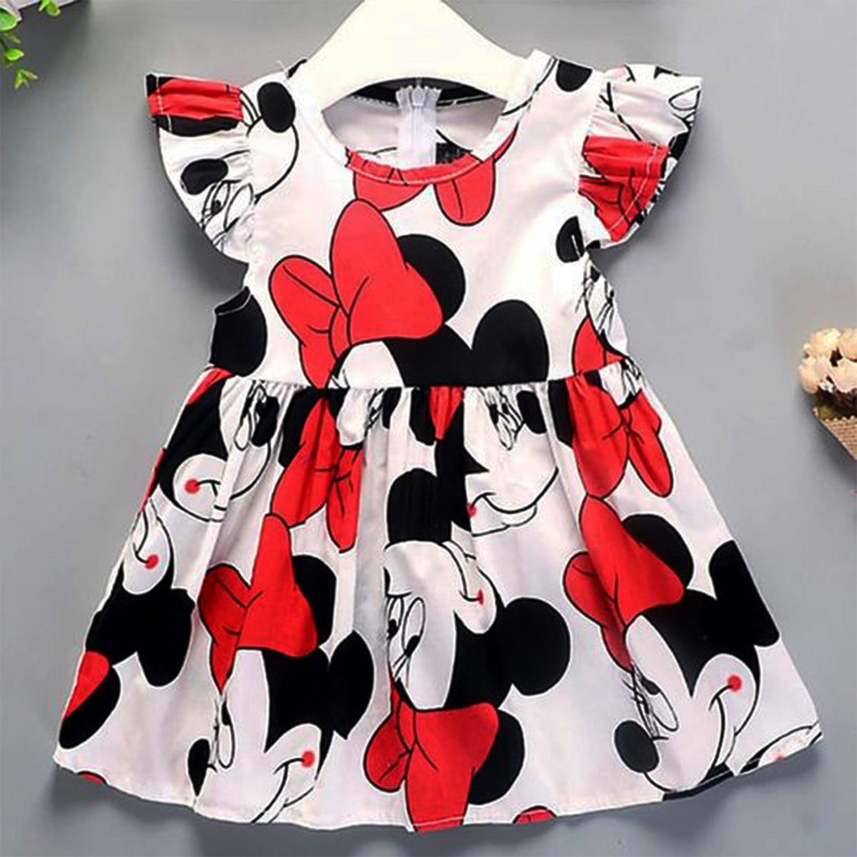 Baby Girl's Barbie Princess & Micky Mouse Dress (Combo Pack Of 2) For Girl's.