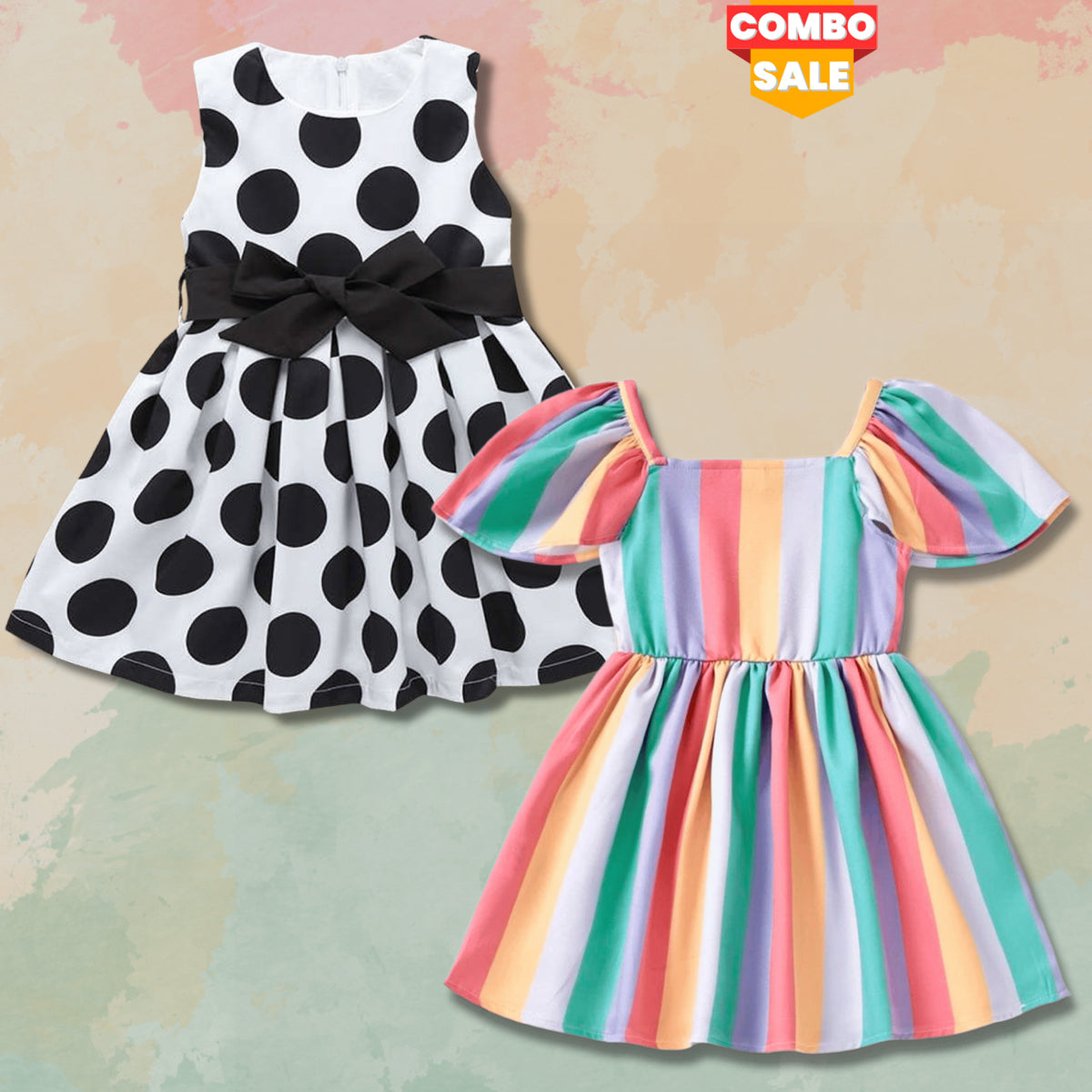 Baby Fashion Floral_Horse Tunic Frocks ( Combo Pack of 2) for Kids.