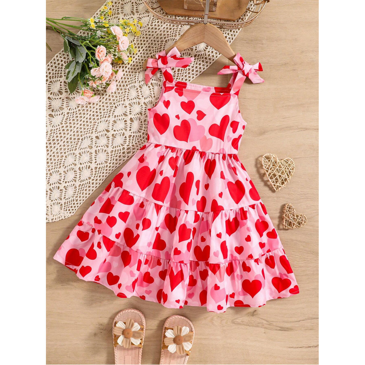 Baby Floral & Heart's Dress (Combo Pack Of 2) For Girl's.