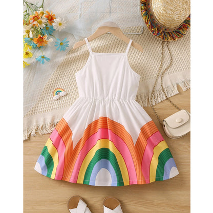 Baby Girl's Floral & Rainbow & Princess Dresses_Frocks (Combo Pack 3) for Kids.