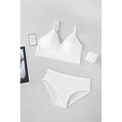 High quality breathable women Ice silk seamless panties Cup gather tube bra ( Pack of 4 )