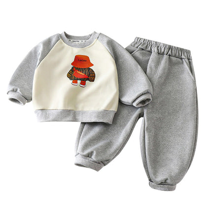 Sweat Trousers Baby Two-Piece Cartoon Children's Clothing ( Pack of 4 )