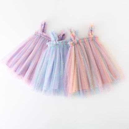 Summer Colorful Sequins Mesh Baby Girl Dress ( Pack of 3 )
