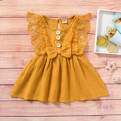 Summer Baby Dress Lace Princess Sleeveless ( Pack of 5 )