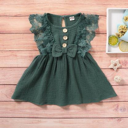 Summer Baby Dress Lace Princess Sleeveless ( Pack of 5 )