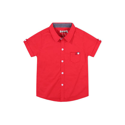 Cotton Tops French Button up Front Pocket Shirts for Kids Boy ( Pack of 5 )