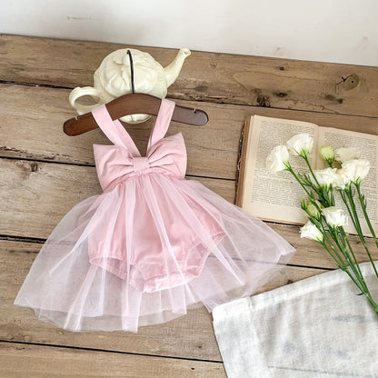 Baby Girls Princess Bow Suspender Jumpsuit Skirt ( Pack of 3 )
