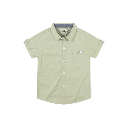 Cotton Tops French Button up Front Pocket Shirts for Kids Boy ( Pack of 5 )