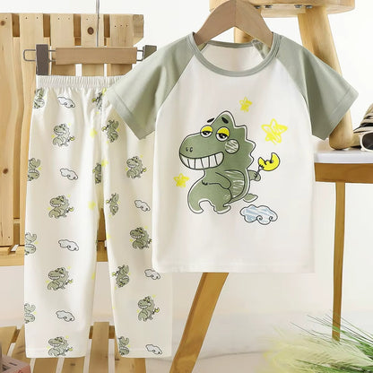 Kids 100% Cotton Casual Clothing with Cartoon Pattern ( Set of 6 )