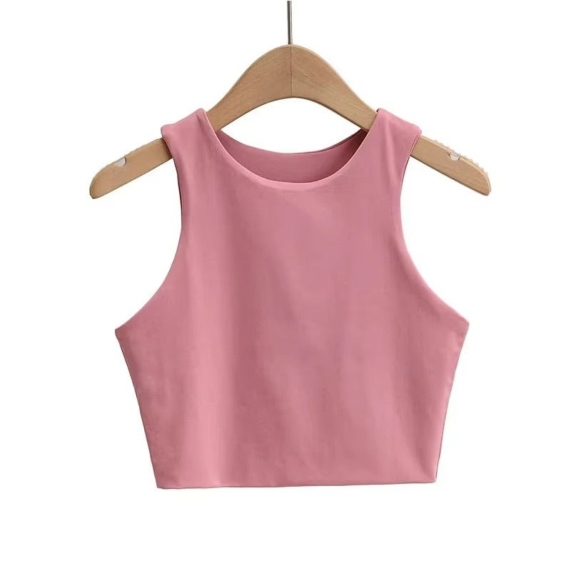 Summer Fashion Women Sexy Slim Tops O-neck Tank Tops 6 Colors ( Pack of 6 )