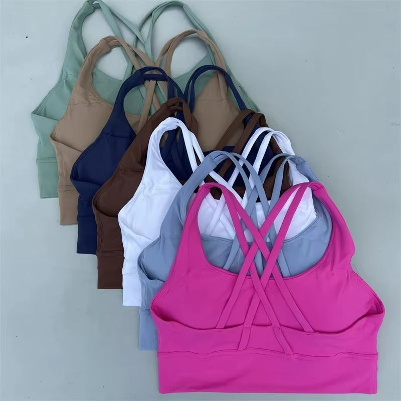 Solid Color Fitness Women Sport Bra ( Pack of 7 )