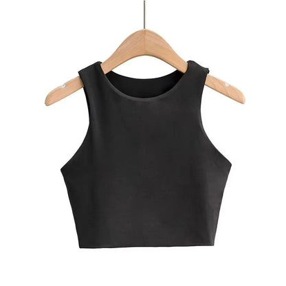 Summer Fashion Women Sexy Slim Tops O-neck Tank Tops 6 Colors ( Pack of 6 )