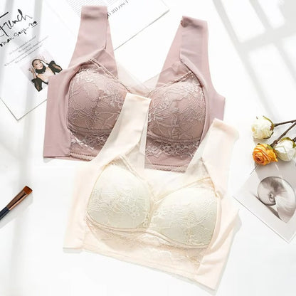 Women Deep-V Lace Bras Side Support Sexy Bra ( Pack of 6 )