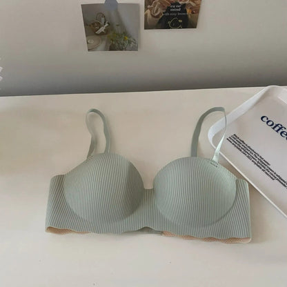 Seamless Half Cup Cloud Nude Anti-Sagging Soft Wireless Bra ( Pack of 7 )