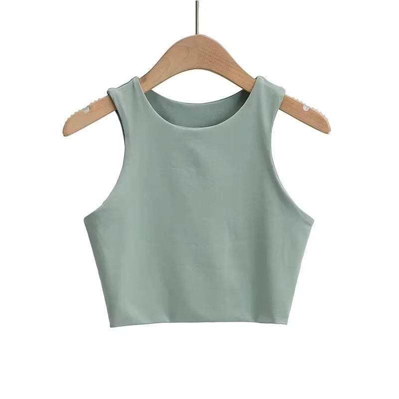 Summer Fashion Women Sexy Slim Tops O-neck Tank Tops 6 Colors ( Pack of 6 )