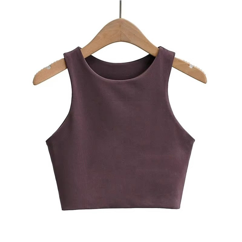 Summer Fashion Women Sexy Slim Tops O-neck Tank Tops 6 Colors ( Pack of 6 )